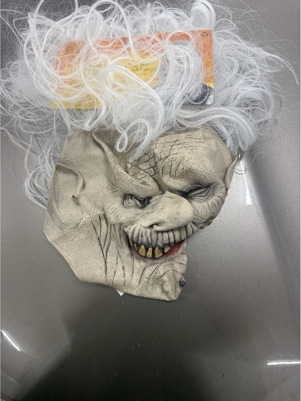 Walmart Halloween Witch With White Hair Mask Ugly Hag Goblin Creepy Monster NWT